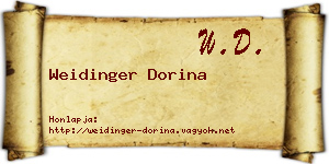 Weidinger Dorina névjegykártya